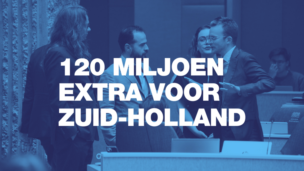 Foto fractie met blauw filter met witte tekst uit de kop