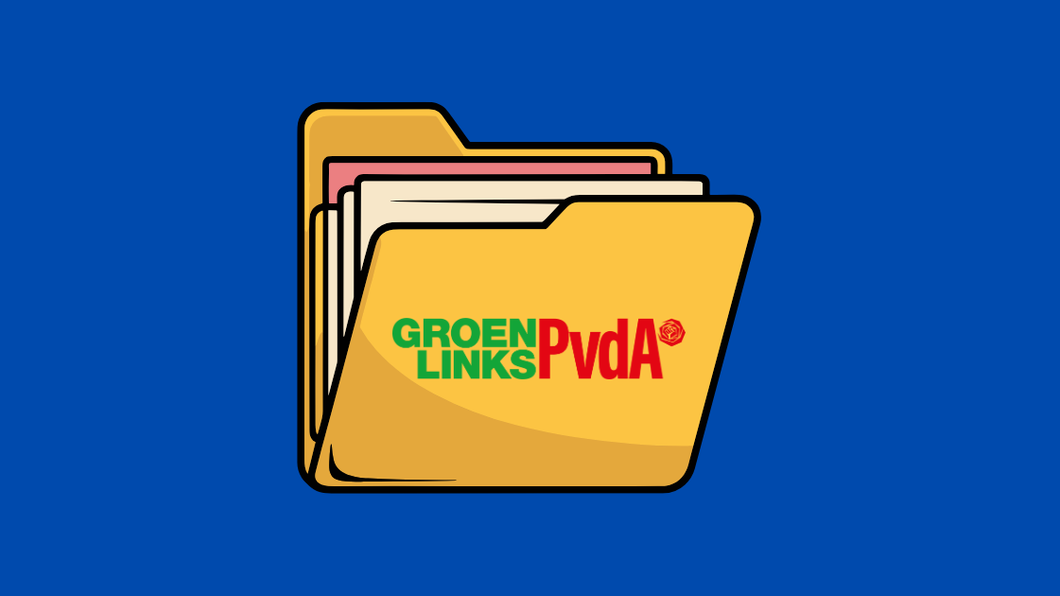 blauwe achtergrond met dossiermap