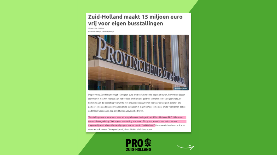 groene achtergrond met krantenknipsel over dit bericht