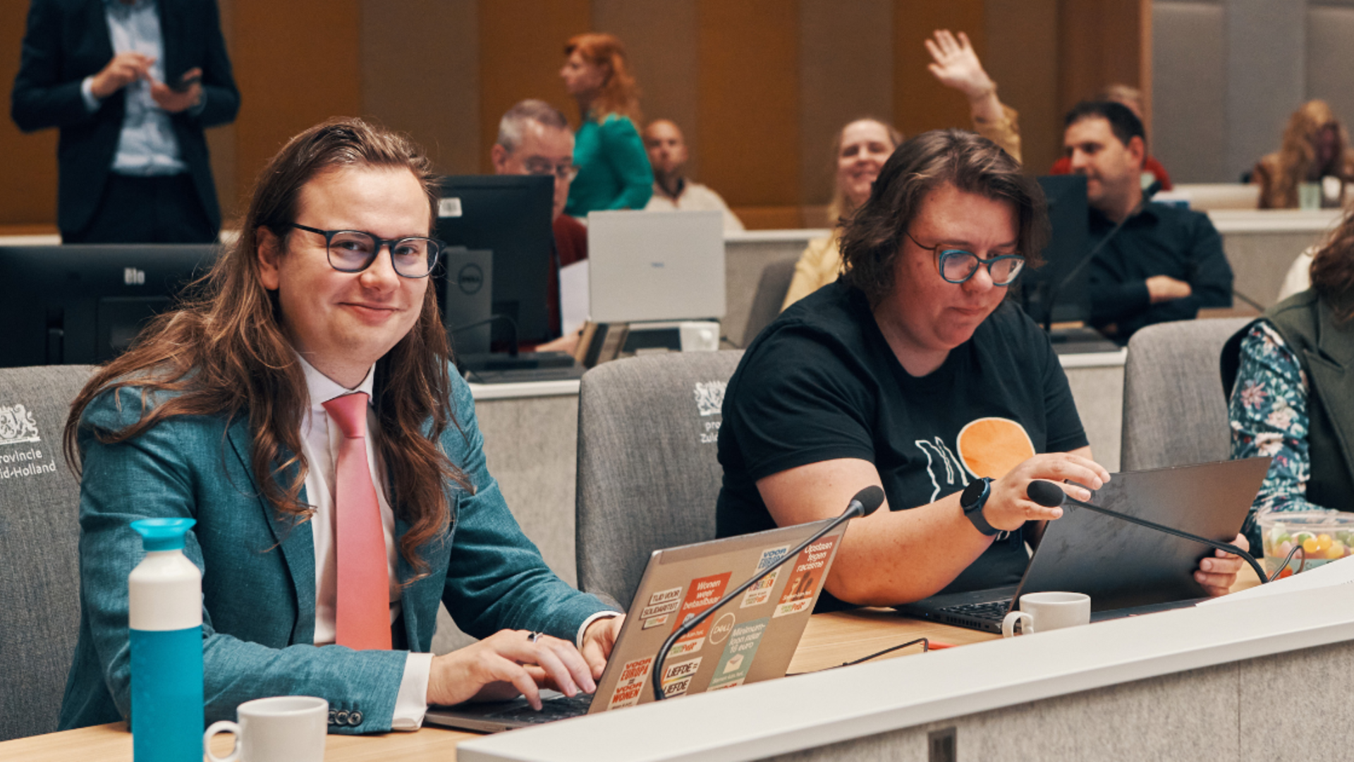 Foto Statenlid Tijmen Lamers in de Statenzaal